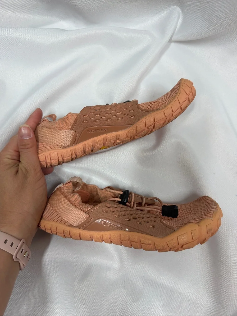 NORTIV 8 | Water Shoes Peach Pink Lightweight Unisex Kids Size 3